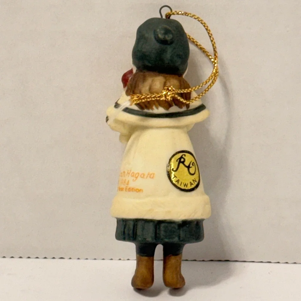 Vintage 1984 Jan Hagara Limited Edition Christmas Ornament Noel Teddy Bear Doll